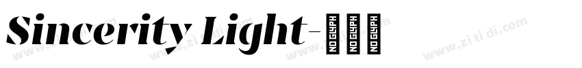 Sincerity Light字体转换